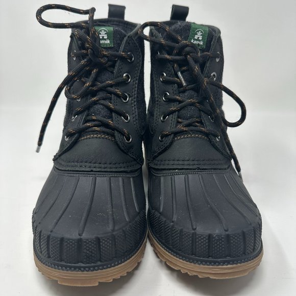 Kamik Sienna Mid Waterproof Black Winter Boot Rubber Wool 200 g Thinsulate - Picture 13 of 16